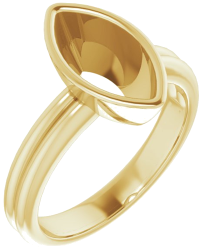 14K Yellow 12x6 mm Marquise Engagement Ring Mounting (1)