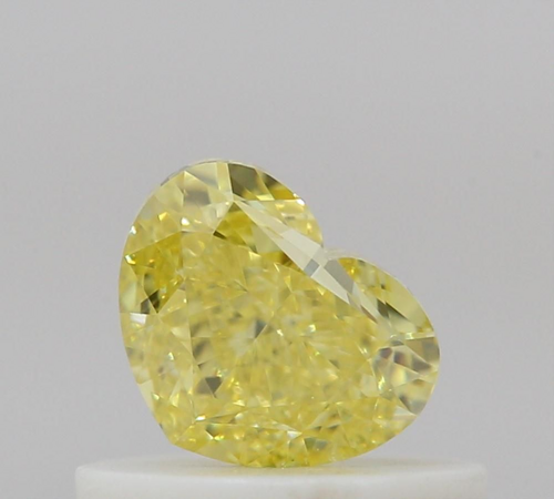 0.5 carat Fancy Intense Yellow-SI1 Natūralus Heart Deimantas (1)