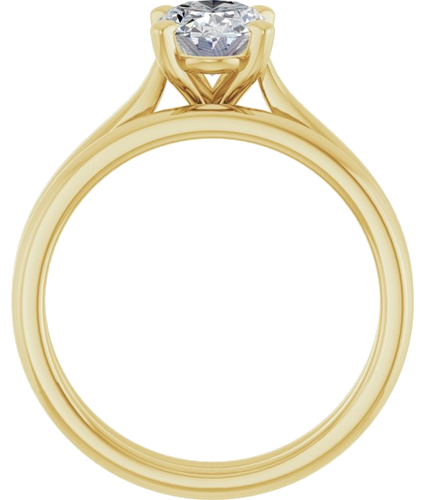 Sužadėtuvių Žiedas „Solitaire“ 417 Geltonojo Aukso Oval 8mm x 6mm (7)