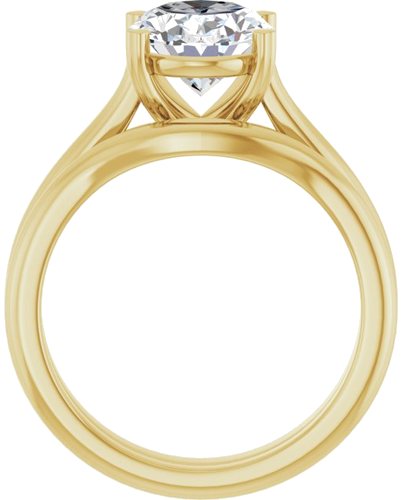 Sužadėtuvių Žiedas „Hearts on Top™“ 14k yellow gold Oval 10mm x 8mm (7)