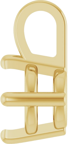 Pakabukas „Solitaire“ 14k yellow gold Round 4.5mm (3)