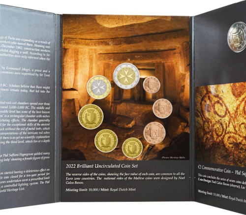 2022 Malta Euro Coins BU Set (3)