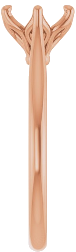 14K Rose 7 mm Round Engagement Ring Mounting (4)