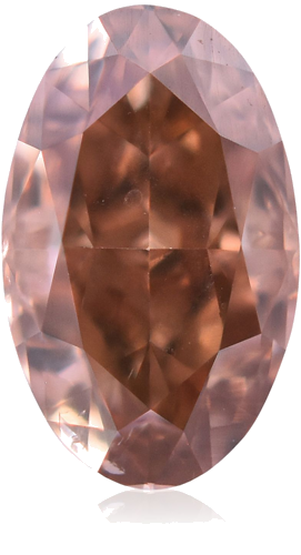 0.45 carat Fancy Deep Brownish Orangey Pink-SI1 Natūralus Oval Deimantas (1)