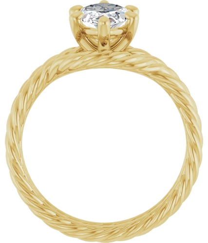Sužadėtuvių Žiedas „Solitaire Rope“ 14k yellow gold Marquise 12mm x 6mm (7)