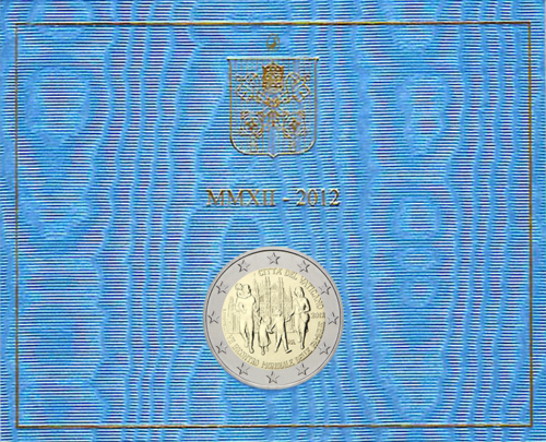 2012 Vatikāna 7. Pasaules ģimeņu tikšanās 2 eiro monēta (2)