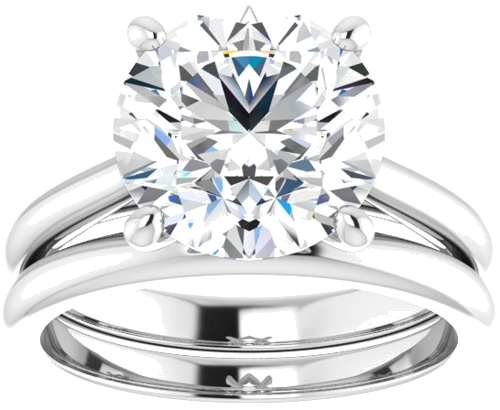 Sužadėtuvių Žiedas „Solitaire“ 950 Platinos Round 10mm (8)