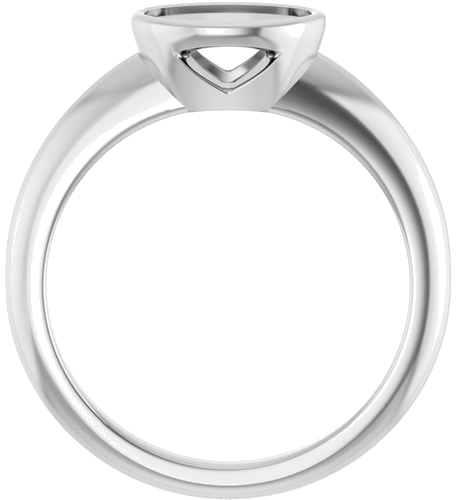 Sužadėtuvių Žiedas „Bezel-Set Solitaire“ 14k white gold Oval 8mm x 6mm (2)