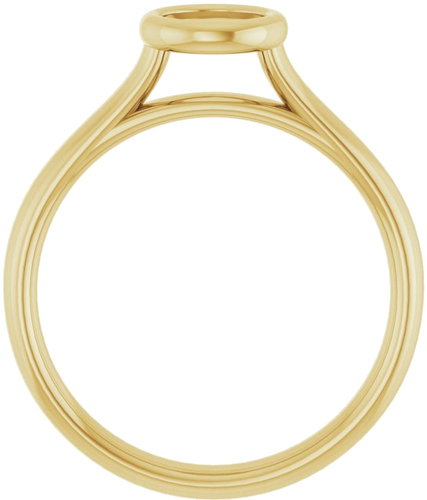 Sužadėtuvių Žiedas „Bezel-Set Solitaire“ 10k yellow gold Round 5.2mm (2)