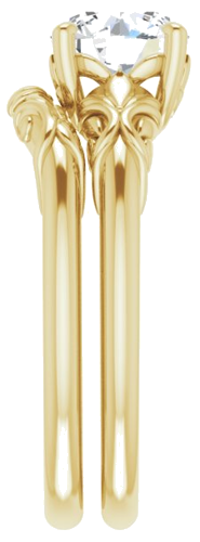 Sužadėtuvių Žiedas „Solitaire“ 14k yellow gold Round 7mm (9)