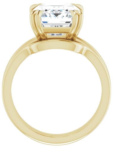Sužadėtuvių Žiedas „Double Claw-Prong Solitaire“ 14k yellow gold Emerald 11mm x 9mm (7)