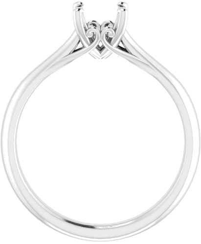 Sužadėtuvių Žiedas „Solitaire“ 585 Baltojo Aukso Round 6mm (2)