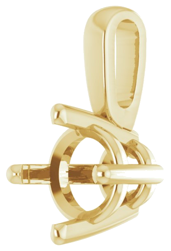 Pakabukas „Solitaire“ 585 Geltonojo Aukso Round 5mm (2)