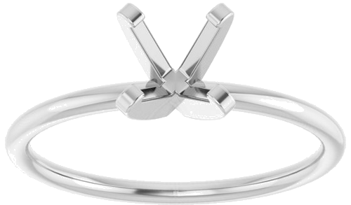 Sužadėtuvių Žiedas „Solitaire“ 14k white gold Round 6mm (3)