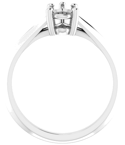 Sterling Silver 8x5 mm Pear Solitaire Engagement Ring Mounting (2)