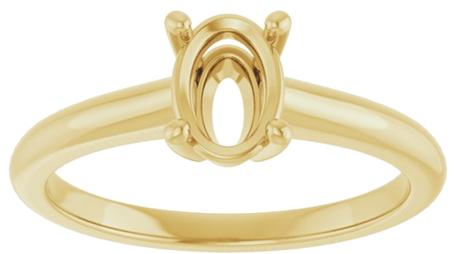 Sužadėtuvių Žiedas „V-End Prong“ 14k yellow gold Oval 7mm x 5mm (3)