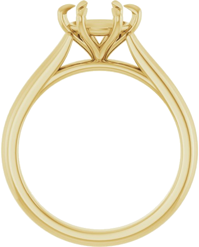 Sužadėtuvių Žiedas „Claw-Prong“ 14k yellow gold Round 7.4mm (2)