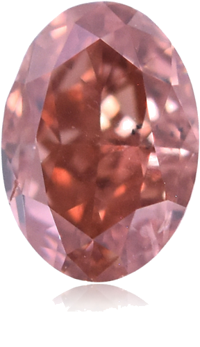 0.26 carat Fancy Deep Orangey Pink-SI1 Natūralus Oval Deimantas (1)