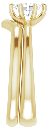 Sužadėtuvių Žiedas „Solitaire“ 14k yellow gold Oval 6mm x 4mm (9)