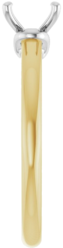 Sužadėtuvių Žiedas „Solitaire“ 14k yellow/white gold Round 6.5mm (4)