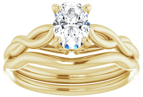 14K Yellow  7x5 mm Oval Solitaire Engagement Ring Mounting (8)
