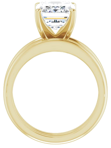 14K Yellow  10x8 mm Emerald Solitaire Engagement Ring Mounting (7)