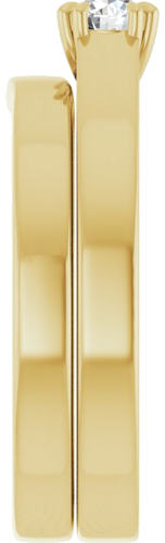 Sužadėtuvių Žiedas „Double Claw-Prong Solitaire“ 14k yellow gold Round 4.1mm (9)