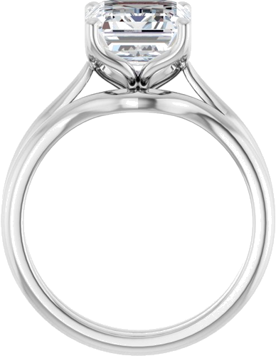 Sužadėtuvių Žiedas „Solitaire“ 950 Platinos Emerald 10mm x 8mm (7)