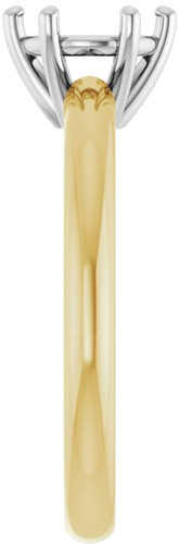 Sužadėtuvių Žiedas 14k yellow/white gold Round 6.5mm (4)