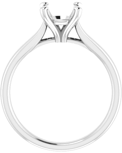 14K White 7.4 mm Round Engagement Ring Mounting (2)