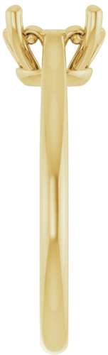 14K Yellow 8x6 mm Oval Solitaire Engagement Ring Mounting (4)