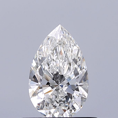 0.5 carat F-VVS2 Natūralus Pear Deimantas (1)
