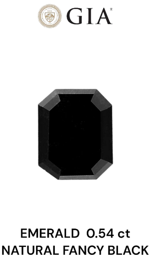 0.54 carat Fancy Black-VVS2 Natūralus Emerald Deimantas (1)