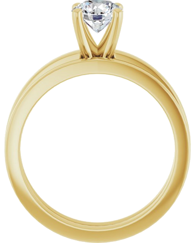 14K Yellow 5.8 mm Round Solitaire Engagement Ring Mounting (7)