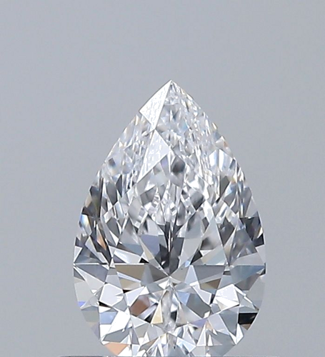 0.51 carat D-VVS2 Natūralus Pear Deimantas (1)
