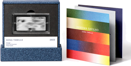 2023 Латвия Радость песен 5 евро серебряная монета (4)