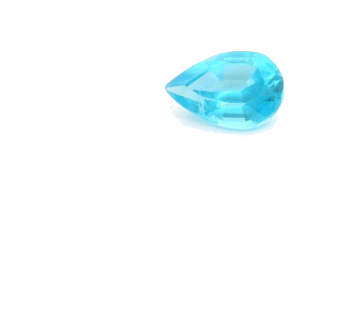 0.46 carat BLUE Pear Apatite (1)