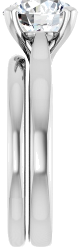 Platinum 8 mm Round Engagement Ring Mounting (9)