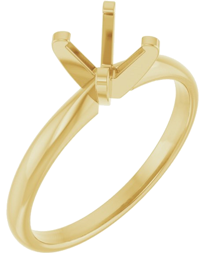 Sužadėtuvių Žiedas „Solitaire“ 14k yellow gold Round 6mm (1)