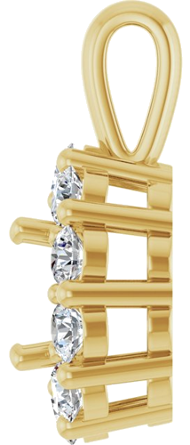 Pakabukas „Halo-Style“ 14k yellow gold Round 6mm (3)