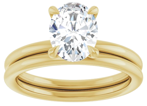 Sužadėtuvių Žiedas „Claw-Prong Solitaire“ 14k yellow gold Oval 8.5mm x 6.5mm (8)