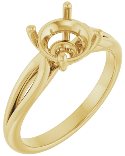 Sužadėtuvių Žiedas „Solitaire“ 14k yellow gold Round 8mm (1)