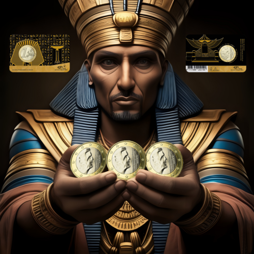 2023 Нидерланды Тутанхамон BU монета 1 евро на карте (3)