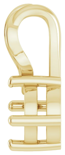 Pakabukas „Solitaire Feather“ 10k yellow gold Round 5.2mm (3)