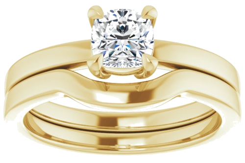 Sužadėtuvių Žiedas „Claw-Prong Solitaire“ 14k yellow gold Cushion 5mm (8)
