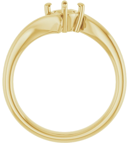 14K Yellow  5.2 mm Round Solitaire Engagement Ring Mounting (2)