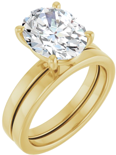 Sužadėtuvių Žiedas „Solitaire“ 14k yellow gold Oval 11mm x 9mm (6)