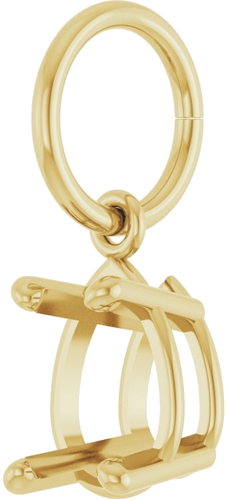Pakabukas „Solitaire Charm“ 14k yellow gold Pear 7mm x 5mm (2)