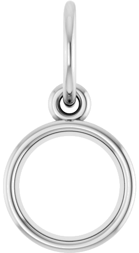 Pakabukas „Bezel-Set Solitaire Charm“ 14k white gold Round 6.5mm (1)