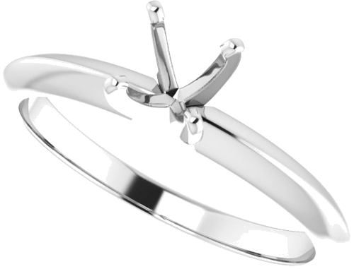 Sužadėtuvių Žiedas „Light Solitaire“ 585 Baltojo Aukso Round 5mm x 5.3mm (5)